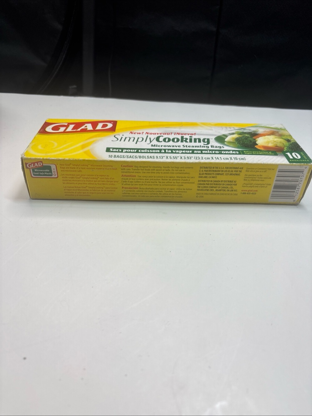New Box of 10 Glad Simply Cooking Microwave Cooking Steaming Bags Discontinued - Picture 3 of 6